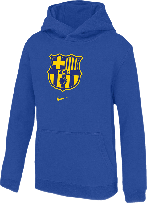 FC Barcelona Club Big Kids' Nike Soccer Fleece Pullover Hoodie