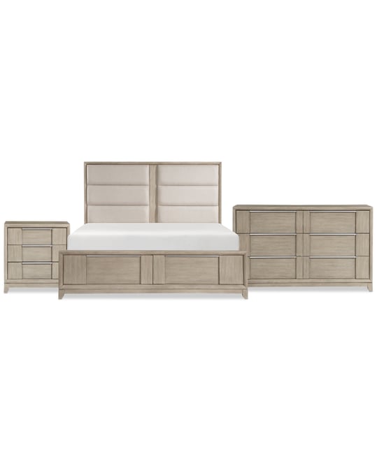 Kaci 3-Pc. Set (King Storage Bed, Dresser & Nightstand)