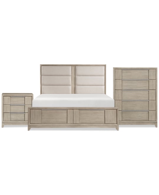 Kaci 3-Pc. Set (Queen Storage Bed, Chest & Nightstand)
