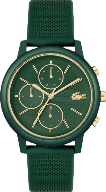Men's L.12.12 Move Green Silicone Strap Watch, 42mm