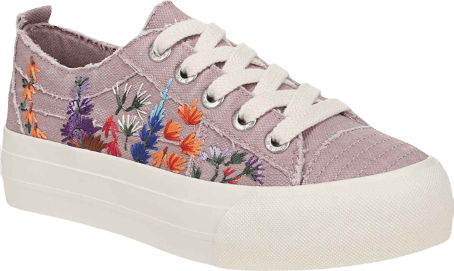 Women's Sadie-Sun Embroidered Lace Up Platform Sneakers