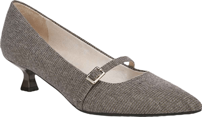 Women's Madelyn Mary Jane Pointed Toe Kitten Heel Pumps