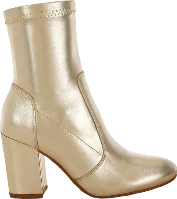 Tirana Metallic Pleather Sock Boots Women