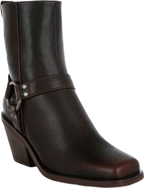 Baccata Elevated Harness Detail Ankle Boots
