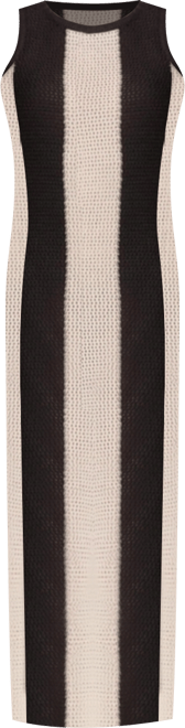 Women's Vertical Stripe Fitted Maxi Dress