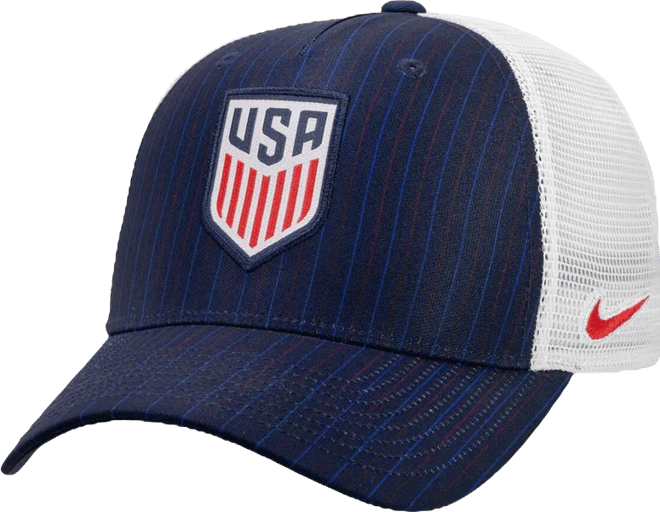 Men's and Women's Navy Usmnt Rise Printed Trucker Adjustable Hat