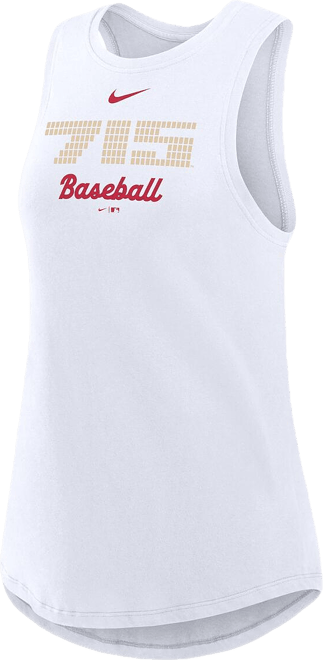 Women's White Atlanta Braves City Connect Tricode High Neck Performance Tank Top