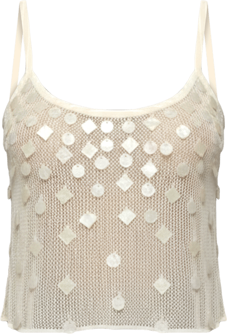 Women's Onya Iridescent Sheer Knit Top