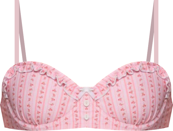 Women's Pip Striped Ruffle Cupped Bikini Top