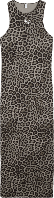 PUMA Leopard Luxe Women's Animal Print Slim Dress