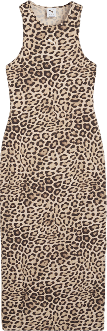 PUMA Leopard Luxe Women's Animal Print Slim Dress