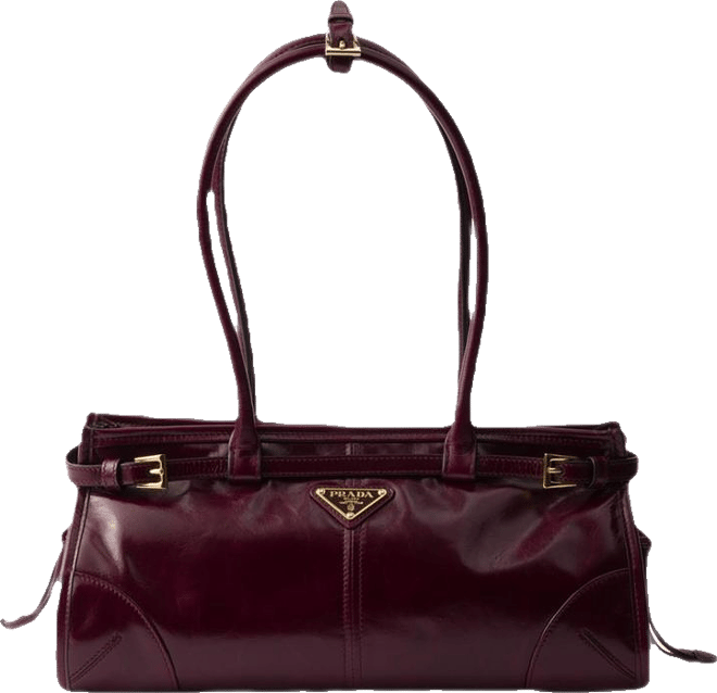 ハンドバッグ PRADA MEDIUM BURGUNDY LEATHER BONNIE HANDBAG PRADA Bonnie Medium $2950 Bordeaux Leather Top Handle Bag