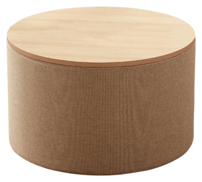 Parker Large Round Coffee Table Storage Ottoman