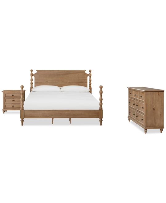 Willowmere 3-Pc King Bedroom Set ( Bed, Nightstand, Dresser) Created for Macy's.