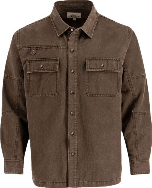 Men's Sueded Shirt Jacket Snap Up