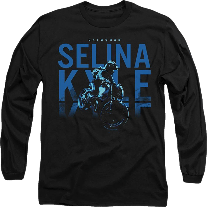 Men's The Selina Kyle Motorcycle Long Sleeve Adult Tee / T-Shirt