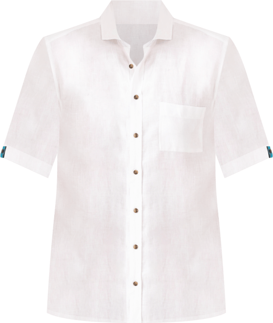 Men's Regular Fit Short Sleeve Linen Shirt