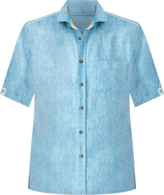 Men's Regular Fit Short Sleeve Linen Shirt