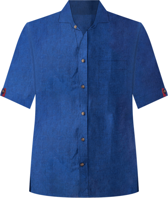 Men's Regular Fit Short Sleeve Linen Shirt