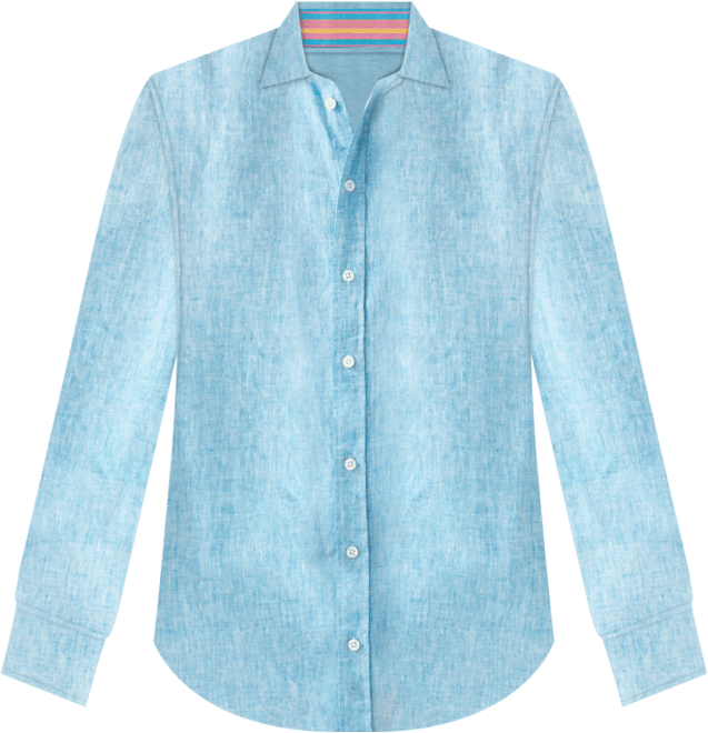 Men's Regular Fit Long Sleeve Linen Shirt