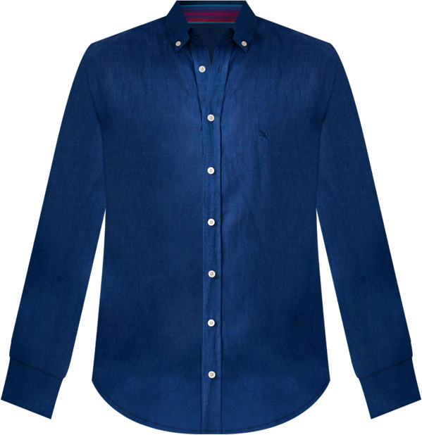 Men's Regular Fit Long Sleeve Linen Shirt