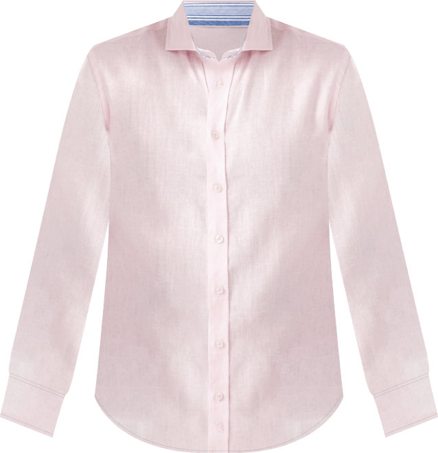 Men's Regular Fit Long Sleeve Linen Shirt