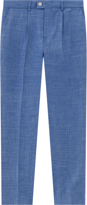 Men's Linen Wool Silk Blend Trousers