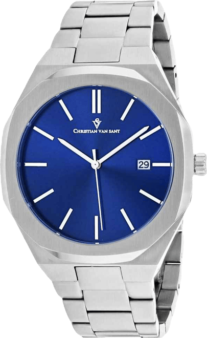 Men's Octavius Slim Blue Dial Watch