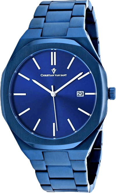 Men's Octavius Slim Blue Dial Watch