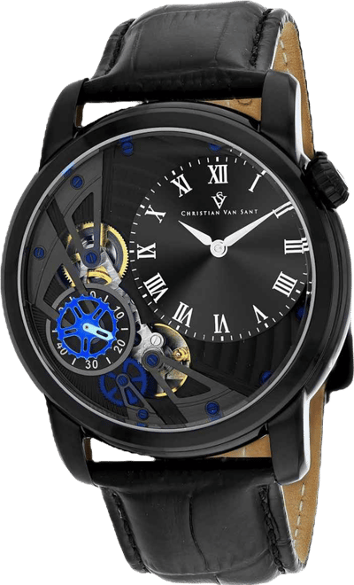 Men's Sprocket Auto-Quartz Black Dial Watch