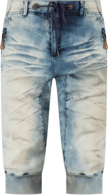 Men's Premium Knit Denim Jogger Capri Shorts