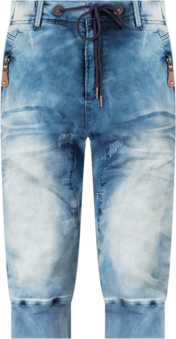 Men's Premium Knit Denim Jogger Capri Shorts