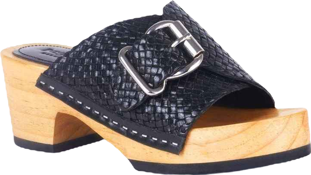 Yoruba Womens Braided Leather Buckled Slide Sandals