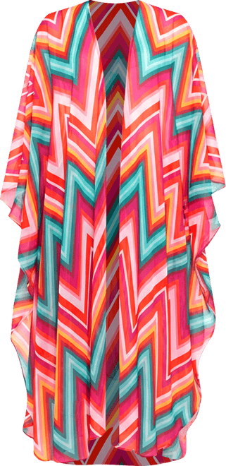 Women's Plus Size Chevron Robe with Wrist Band