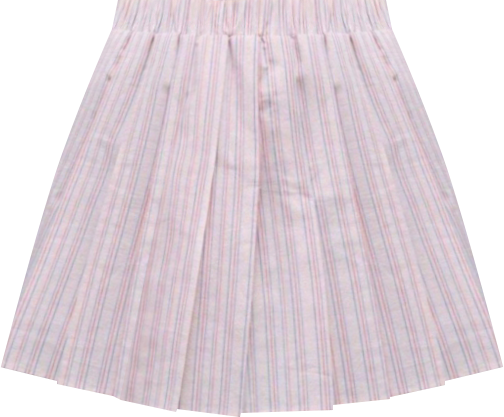 Women's Striped Pleated Mini Skirt