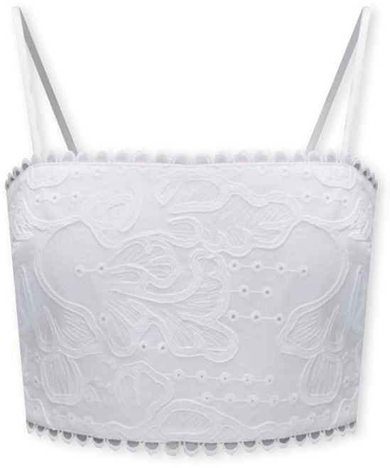 Women's Embroidered Crop Top