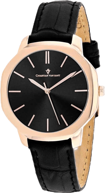 Women's Octave Slim Black Dial Watch