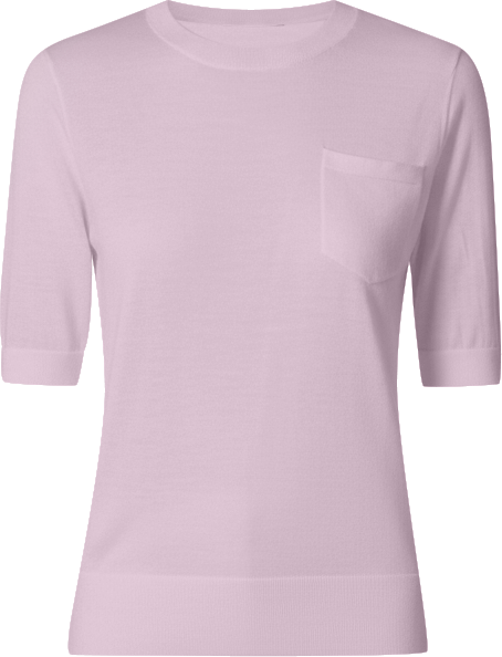 Women's Tissue Weight 75% Merino Wool 25% Silk Crew Neck Short Sleeve T Shirt Sweater | Ultra Soft Machine-Washable Sweaters