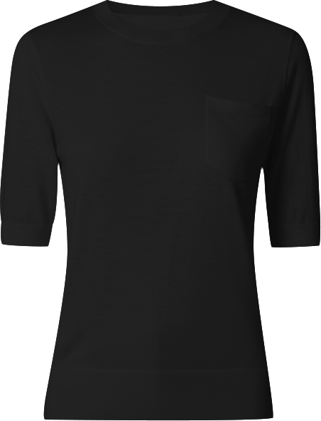 Women's Tissue Weight 75% Merino Wool 25% Silk Crew Neck Short Sleeve T Shirt Sweater | Ultra Soft Machine-Washable Sweaters