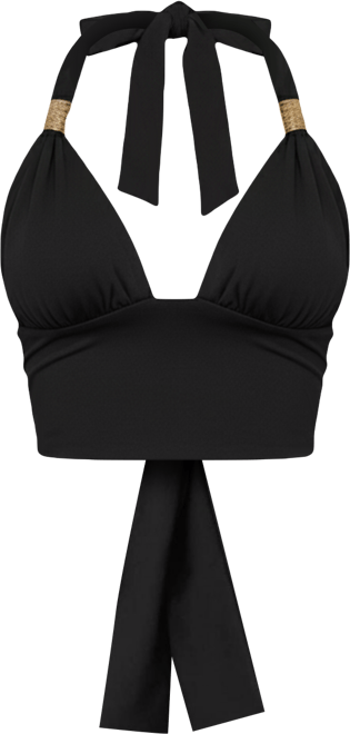 Women's Aiva Backless Plunge Neck Halter Top