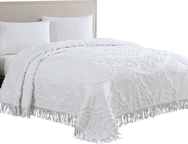 Lotus Chenille Lightweight Bedspread, Queen