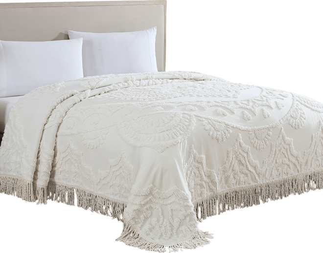 Lotus Chenille Lightweight Bedspread, Queen