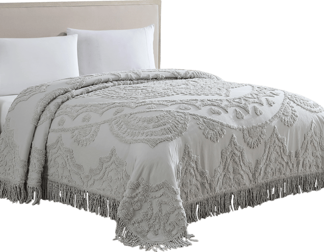 Lotus Chenille Lightweight Bedspread, Queen