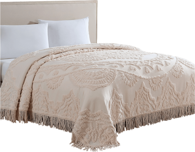 Lotus Chenille Lightweight Bedspread, Queen