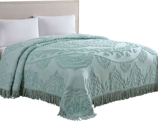 Lotus Chenille Lightweight Bedspread, Queen