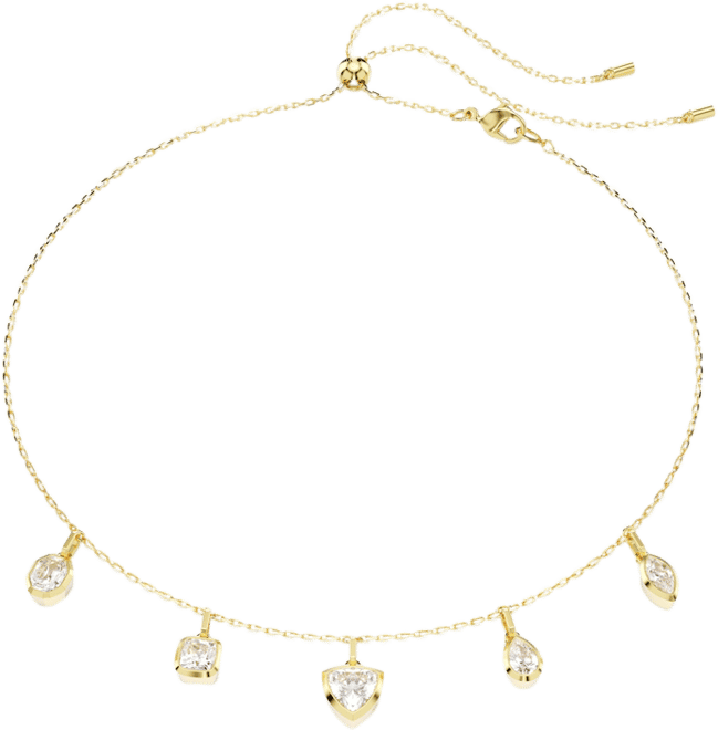 Imber Mixed Cuts White Gold-Tone Plated Necklace