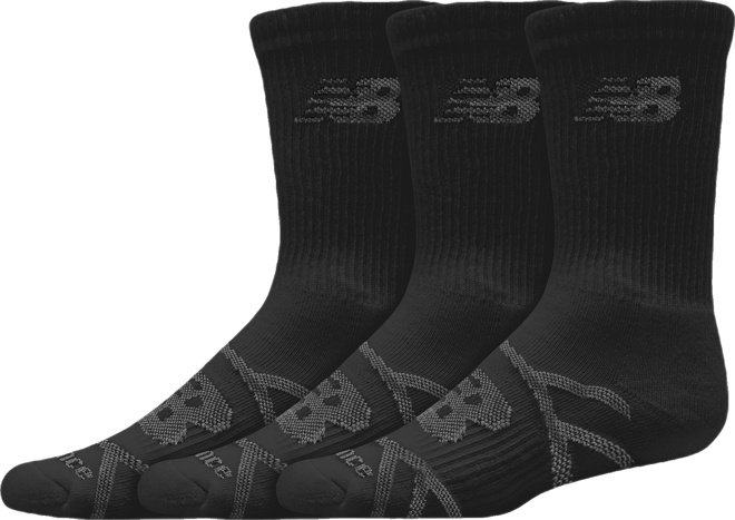 New Balance Unisexe Kids Performance Crew Sock 3 Pack