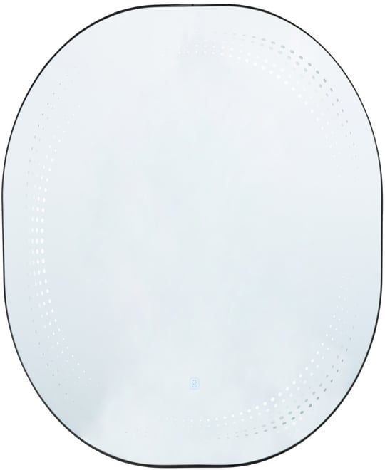 Glass 31" Led Wall Mirror with Radial Pattern