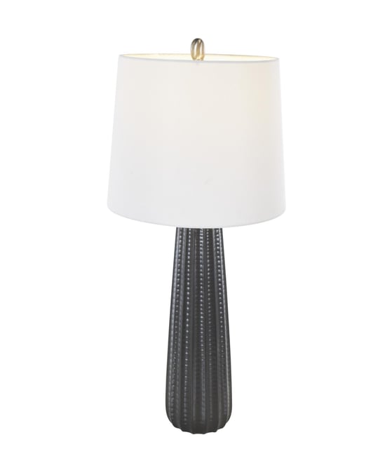27" Ceramic Ribbed Room Table Lamp