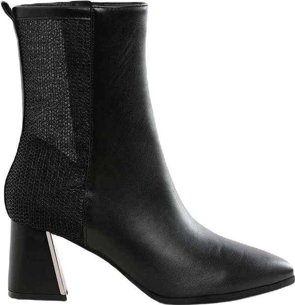Mimosa Mesh Detail Pointy Ankle Boots Women